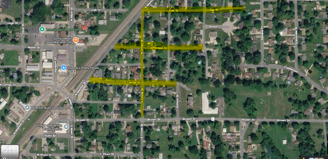 Village of Brighton Illinois - Roads Impacted by Construction